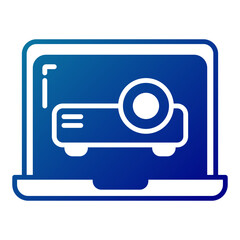 laptop and projector