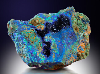 .azurite mineral specimen stone rock geology gem crystal