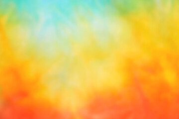 Blurred abstract tie dye multicolor fabric cloth pattern texture for background or groovy wedding card, sale flyer, 60s, 70s poster, kid tie-dye diy backdrop. Modern Watercolor Wet Brush Fabrics Art