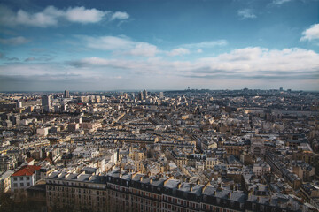 Beautiful views of Paris from Basilique du Sacré-Coeur, France