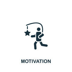 Motivation icon. Monochrome simple icon for templates, web design and infographics