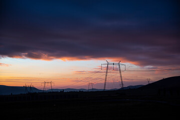 Obraz premium landscape at the sunset