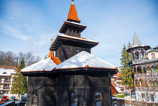 Old wood church in Sovata, Romania