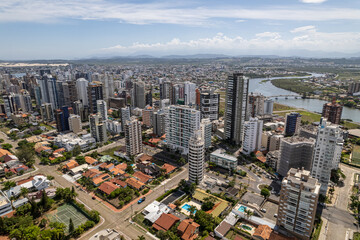 Fototapeta na wymiar Aerial view of Torres, Rio Grande do Sul, Brazil. Coast city in south of Brazil.