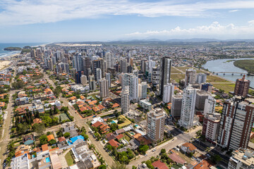 Aerial view of Torres, Rio Grande do Sul, Brazil. Coast city in south of Brazil.