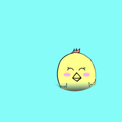 Simple cute Easter cards with chickens and colored eggs.