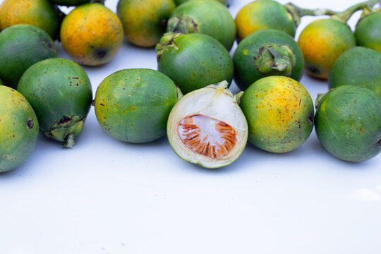 Betel Nuts On White Background.