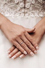 Woman's hands with beautiful manicure 