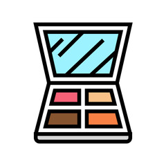 eyeshadow palette color icon vector. eyeshadow palette sign. isolated symbol illustration