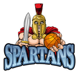Spartan Trojan Basketball Sports Mascot