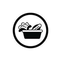 food basket icons  symbol vector elements for infographic web