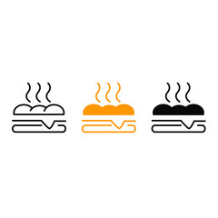 hot food icons  symbol vector elements for infographic web