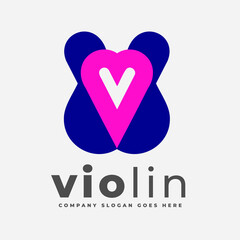 Obraz premium Logo is ideal for love heart shape. Startup branding with interior, events, wedding, overall household lovely model items, name starting with creative b logotype.