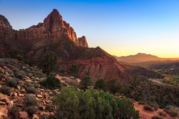 Sunset on the Watchman, Zion National Park, Utah