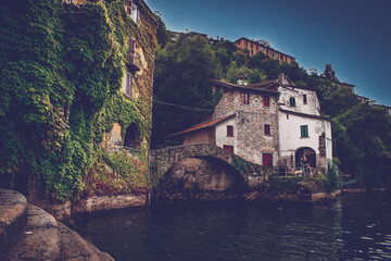 Fototapeta na wymiar Nesso, paese sul lago di Como