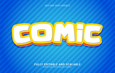 editable text effect, Comic style