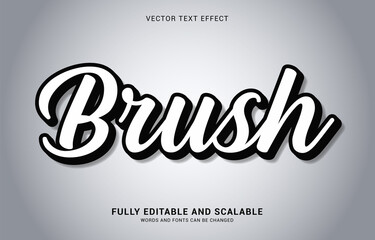 editable text effect, Brush style