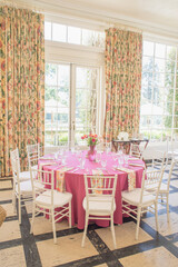 Luxurious table settings for a party