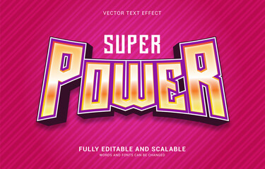 editable text effect, Super Power style