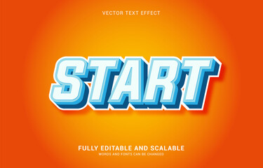 editable text effect, Start style