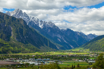 The alpine valley in Austria near Lienz