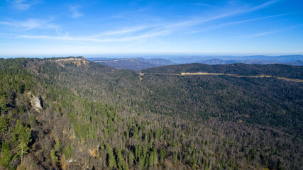 Top view of the Lago-Naki plateau. Adygea. Russia. Autumn