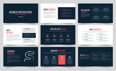 PowerPoint business presentation design  - obrazy, fototapety, plakaty