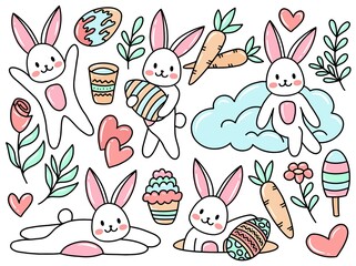 Easter Doodle Clip Art Collection
