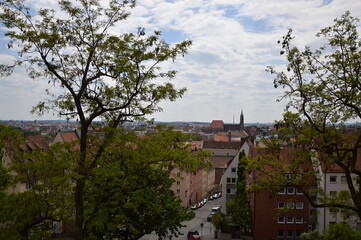 Fototapeta na wymiar Panorama der Altstadt von Nürnberg, Franken, Bayern