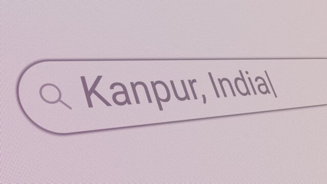 Search Bar Kanpur India 
Close Up Single Line Typing Text Box Layout Web Database Browser Engine Concept