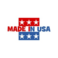 Fototapeta na wymiar Made in USA badge icon isolated on white background