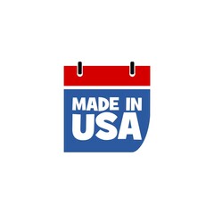 Made in USA badge icon isolated on white background