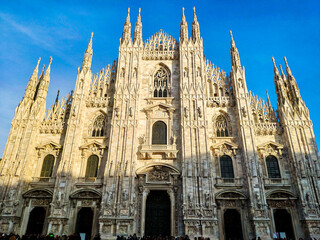 Fototapeta premium Central areas of winter Milan