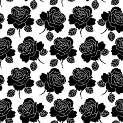 バラ　花柄_Rose floral pattern