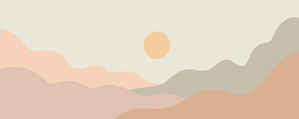 illustration of an illustration of a sunset