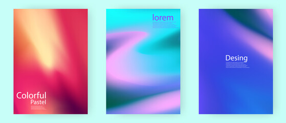 Soft pastel gradient background design For banners, posters, set placement vector illustration