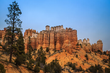 Hoodoos and Arches in Henderson Canyon, Bryce Canyon National Park, Utah