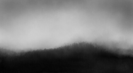 Obraz premium Dark abstract landscape. Versatile artistic image for creative design projects: posters, banners, cards, books, covers, magazines, prints and wallpapers. Watercolour on paper.