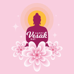 Buddha Purnima Happy Vesak Day poster vector design