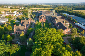 Fototapeta na wymiar Germany, Dortmund, the Zollern Colliery, Westphalian State Museum of Industrial Heritage, Aerial view