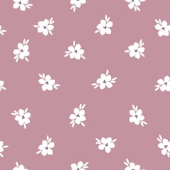 Beautiful vintage pattern. white flowers and leaves . Pink background. Floral seamless background. An elegant template for fashionable prints.