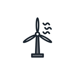Wind turbine icon, Wind turbine for Electric, Vector.