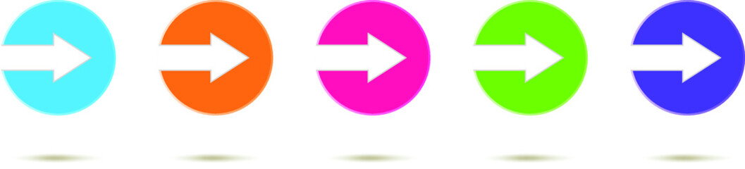 Five steps arrow flow.