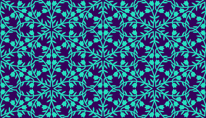 Seamless pattern with Campanula (Platycodon) flowers. Endless floral texture, cutting stencil. Vector silhouette illustration.