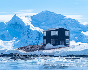 Chilean Antarctic Research base Gonzalez Videla, Paradise Bay, Antarctic Peninsula, Antarctica