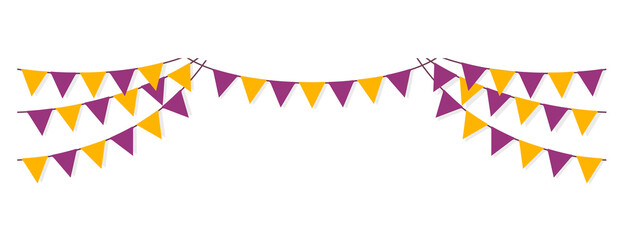 Bunting garland (pennant flags) decoration illustration