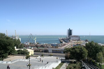 Obraz premium the city of Odessa. port of odessa