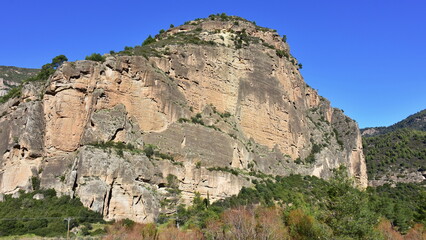 Fototapeta na wymiar mountain valley od river Vouraikos in Greece
