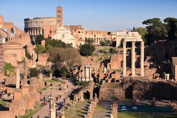 Fototapeta na wymiar Ancient Rome landmarks - Roman Forum