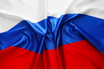 Flag of Russia as background, closeup